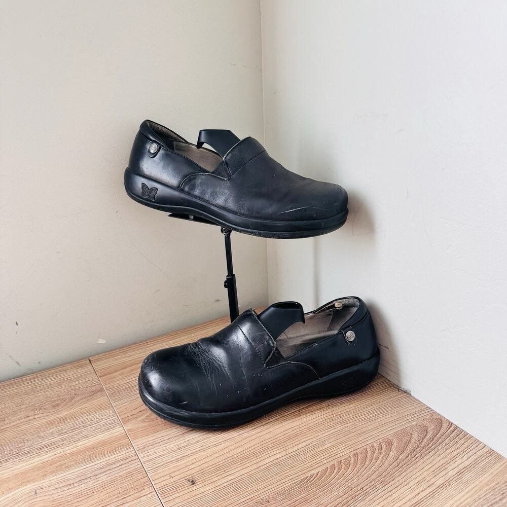 Alegria Keli Black Leather Clogs Women’s Size 10
